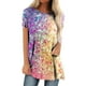 thumbnail image 1 of Camisetas de cuello redondo para mujer Camisetas con estampado vintage Camisetas de manga corta Blusa Tops Fridja  bn4517, 1 of 5