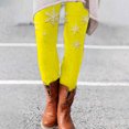 thumbnail image 2 of JJHGVB Snowflake Graphic Tights Pants Legging Tights Women's Printed Yoga Leggings - High Waisted, Workout, Gym,sports, Soft Leggings for Women Z1 Yellow XL, 2 of 6