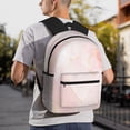 thumbnail image 6 of Pofeuu Pink Marble Print Laptop Backpack Travel Canvas Backpack for School Lightweight and Comfortable Backpack College Backpack Schoolbag, 6 of 6