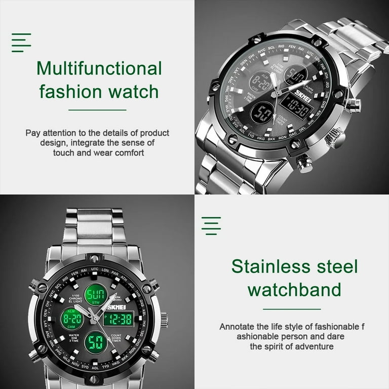 SKMEI Men's Military Analog-Digital Chronograph Watch photo 6