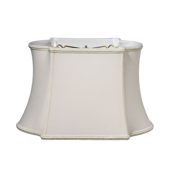 Slant Fancy Oblong Softback Lampshade with Washer Fitter, Cream