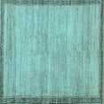 thumbnail image 1 of Ahgly Company Indoor Square Abstract Light Blue Modern Area Rugs, 7' Square, 1 of 4