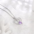 thumbnail image 6 of Fasjewly 18K White Gold Plated Heart Necklace for Women,CZ Heart June Alexandrite Birthstone Pendant Jewelry Gift for Wife Mom Girlfriend,Valentine's Day Mother's Day Birthday Anniversary Gift, 6 of 10