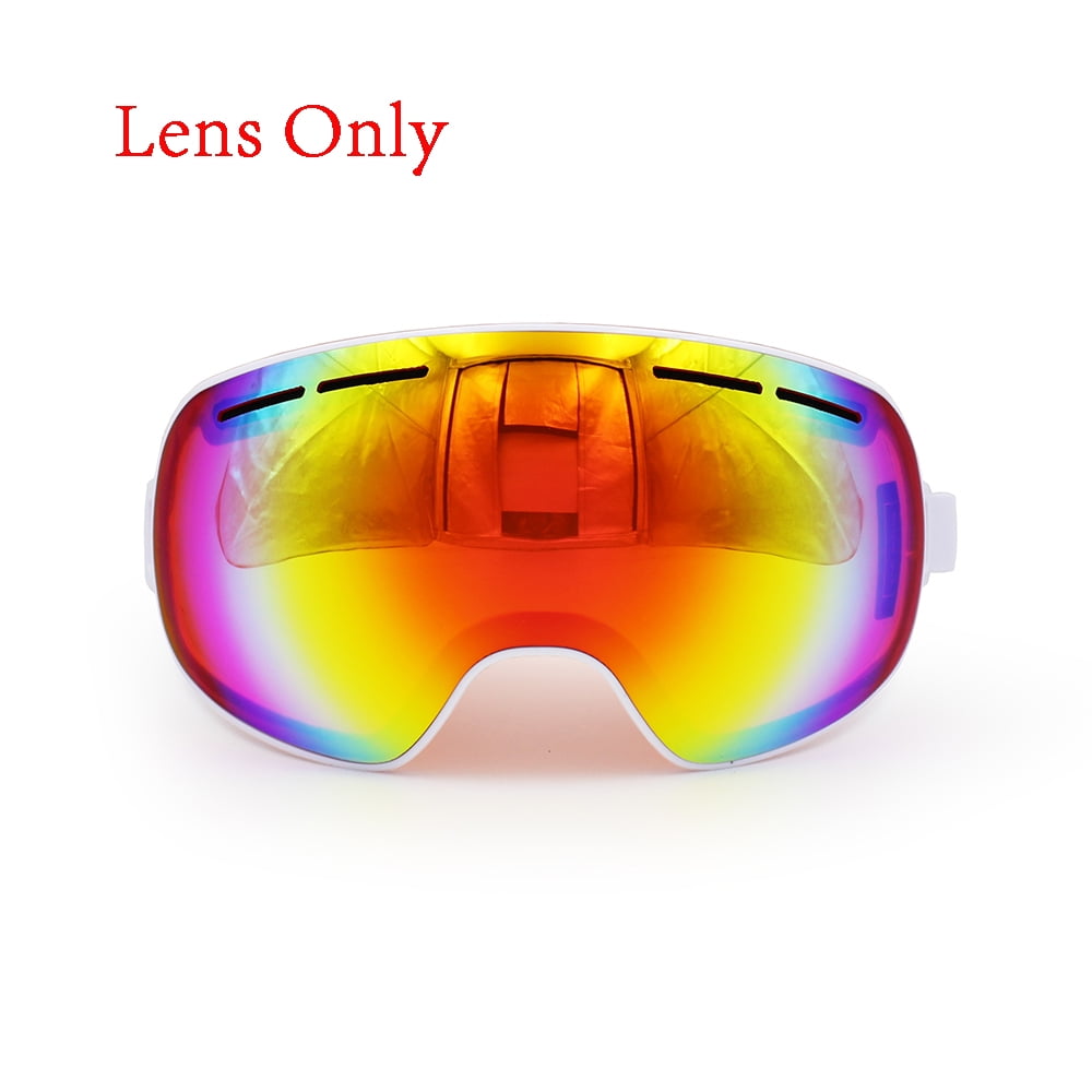 Ediors Windproof Snowmobile Snowboard Skate Ski Goggles with Detachable Lens Dual Anti-fog,Anti-UV Lens by Ediors