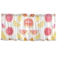thumbnail image 7 of Yayeee Kitchen Curtains Tier Set of 2 Light Filtering 57"x24" Over Sink Window Panels, White Grapefruit Slices, 7 of 7