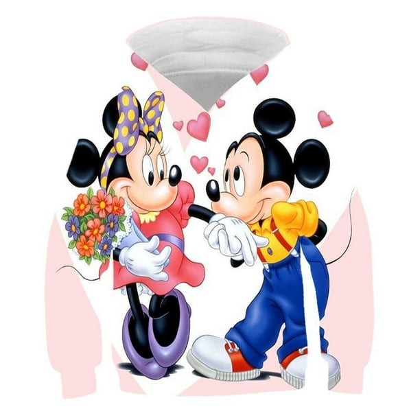 Sudaderas con capucha de Mickey Mouse para niñas, ropa de manga larga para primavera y otoño, Tops con capucha de la serie Disney, ropa de 1 a 14 años de edad, 6 meses Gao Jinjia LED