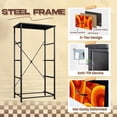 thumbnail image 4 of Dresser for Bedroom with 4 Storage Drawers 70s retro Dressers Chest of Drawers Steel Framed Fabric Closet Organizers for Dorm Entryway, 4 of 8