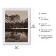 thumbnail image 2 of Mirror Lake - Yosemite Valley California - B&W Photograph by Carleton E. Watkins c.1865 - Japanese Unryu Rice Paper Art Print (Unframed) 12 x 16 in, 2 of 4