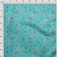 thumbnail image 3 of oneOone Cotton Cambric Fabric Dot|Floral & Stork Bird Printed Fabric 1 Yard 56 Inch Wide, 3 of 4