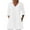 White, variant on Fanxing Summer Linen Work Tops for Women Trendy Button Down V Neck Boho Long Tunics Tops S-2XL