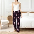 thumbnail image 5 of Pajama Pants Women, Cute Poodle Dog Queen Pink Sweatpants Soft Sleep Lounge Pants, Casual PJ Bottoms Pants with Pockets, 5 of 5