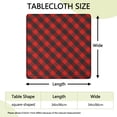 thumbnail image 2 of Red Black Checkerboard Checkered Pattern Square Fitted Tablecloth with Elastic Edge,Square Table Cover,Washable Elastic Table Cover for Home Kitchen Party Decor 34"x34", 2 of 6