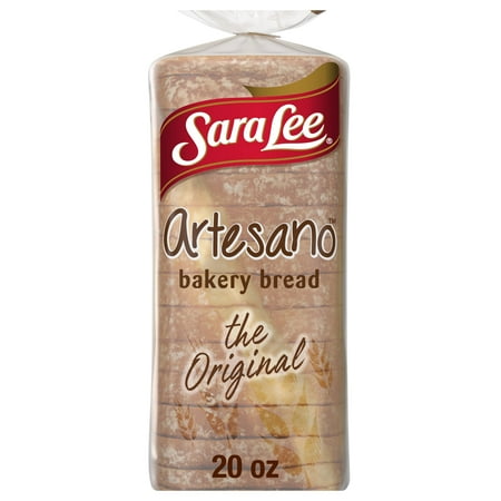 Sara Lee Artesano Original Bread, 20 Oz, White Pre-Sliced White Bread, Bag