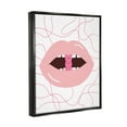 thumbnail image 3 of Stupell Industries Pink Lips & Gummy Candy Food & Beverage Painting Black Floater Framed Art Print Wall Art, 25 x 31, 3 of 9