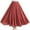 Red, variant on Riforla Womens Solid Color Half Skirt Elastic Waist A Line Skirt Long Half Skirt Pleated Skirt Girls Blue 85cm