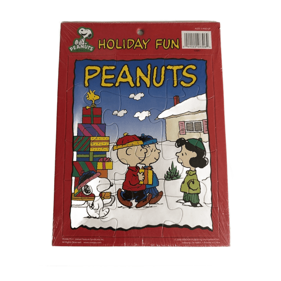PEANUTS Holiday Fun Charlie Brown & Friends 12 Piece Tray Puzzle by Bendon 2009