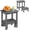 Dark Gray, variant on Outdoor Side Table, 2-Tier HDPS Outdoor Nesting End Table with Removable Small Foot Stool for Patio, Deck, Poolside, Low Maintenance & Weather Resistant
