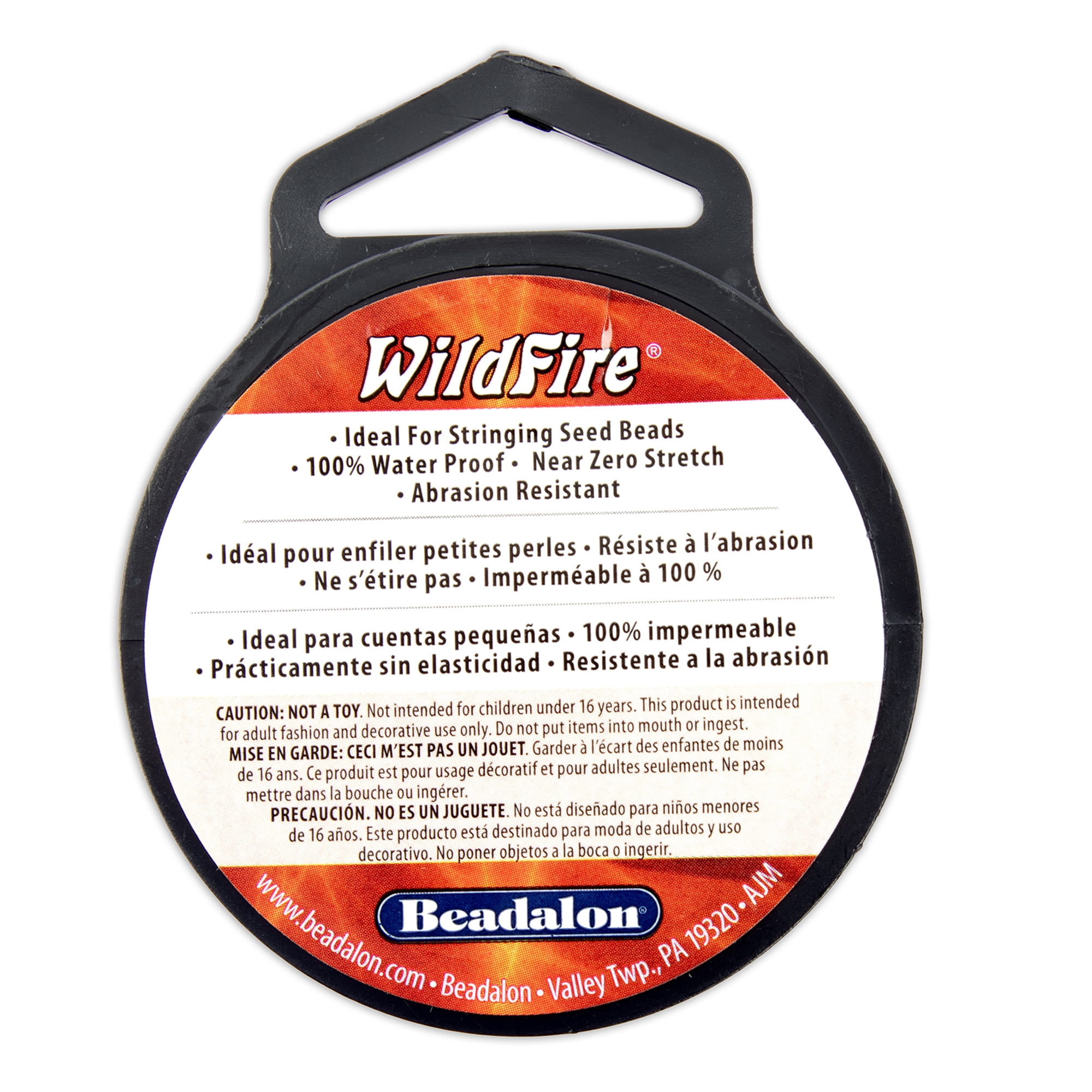 (3 pack) Beadalon Wildfire 0.006" Black Beading Thread, 20 yd Roll, Jewelry Stringing