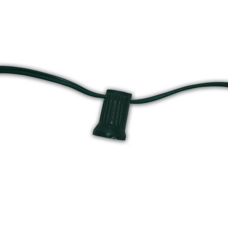Aspen String Lights -C9 Spool Reel 18AWG Green 1000ft - 1000 Light Sockets UL. Bulbs not (Best Way To Spool A Reel)