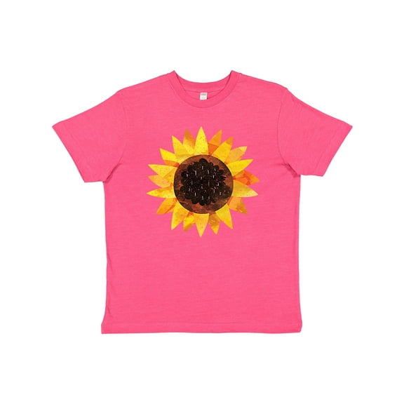 Inktastic Summer Grunge Sunflower Youth T-Shirt
