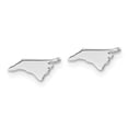 thumbnail image 2 of Sterling Silver/Rhodium-plated North Carolina State Earrings, 2 of 4