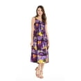 thumbnail image 2 of Robe Hawaïenne Élastique Luau Coucher de Soleil Violet, 2 of 4
