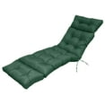 thumbnail image 2 of Topchances Outdoor Chaise Lounge Chair Cushion 70.87"L x 19.69"W Water Resistant Chaise Cushion with Ties for Outdoor Furniture, Pool Lounge Chair Cushions, Green, 2 of 10