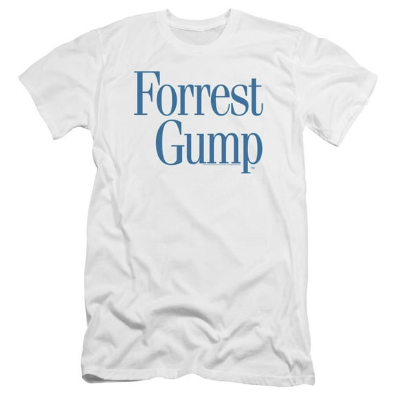 Forrest Gump Logo Premium Adult Slim Fit 30/1 T-Shirt White
