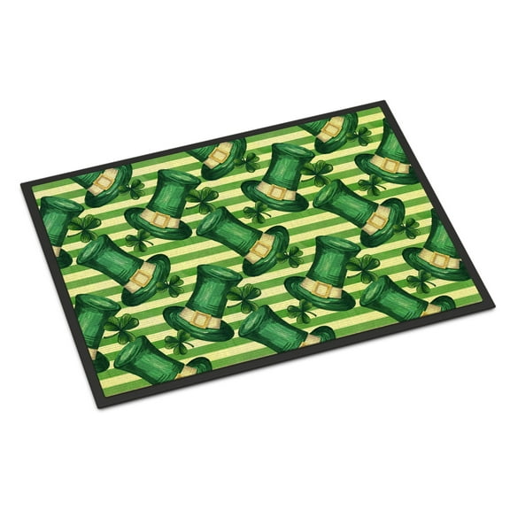 Watercolor St Patrick's Day Leprechan Hat Door Mat