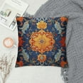 thumbnail image 2 of COMIO  Persian Throw Pillow Cover, Vintage Boho Pillow Cover Ethnic Square Pillowcase for Decorate Home Bed Sofa, Blue Orange Decorative Pillow Cases, 2 of 5