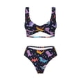 thumbnail image 4 of Daiia Cartoon Dinosaur Women's Bikini Set Two Piece Swimsuit High Waisted Bikini Adjustable Straps Bikini Perfect for Beach, Pool, and Summer Vacation-Small, 4 of 9
