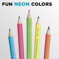 thumbnail image 4 of Ticonderoga Wood-Cased Pencils, Pre-Sharpened, #2 HB Soft, Neon Colors, 18 Count, 4 of 5