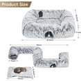 thumbnail image 4 of Extra Large Cat Tunnel Bed, 4 Ways Tunnels for Indoor Cats, Multi-cat Family Peekaboo Cave & Cat Bed, Plush Cat Donut with Washable Middle Mat, Exit Balls, Pet Play Toy for Kitten Puppy Rabbit, 4 of 7