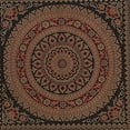 thumbnail image 3 of Stylo Culture Indian Polydupion Cylindrical Yoga Bolster Pillow Cover Black Jacquard Brocade Border Mandala Large Sofa Round Cylinder Cushion Cover (1 Pc) | 30x15 Inches (76x38 cm), 3 of 3