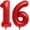 Red 16, variant on 40 Inch Red Number 40 Balloons Giant 40 Balloons Red Birthday 40 Balloons 40 Birthday Anniversary Party Decorations Supplies