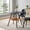 Walnut Black, variant on Round Coffee Table with Woven Storage Basket - Walnut Wood Legs & Black MDF Top