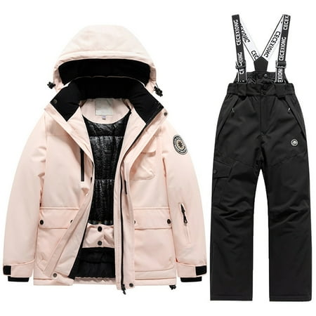 Landzoo One Kids Winter Ski Boys Girls Warm Snowsuit Outfits For Cold Weather Outdoor Activities Cute Casual Boy's Homewaer 8-9 Years