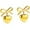 Gold, variant on Stainless Steel Heart Shaped Bowtie Charm Dangle Drop Earrings