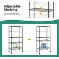 thumbnail image 3 of Dkelincs Wire Shelving Unit 5 Tier Adjustable Storage Shelves Heavy Duty Metal Shelf 1250 lbs Capacity, Black, 3 of 7