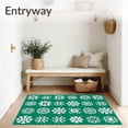 thumbnail image 3 of ODIKA 3'x5' Machine Washable Non-Slip Area Rug, Nordic Yuletide Entryway Walkthrough Enhancement Garnish High Traffic Rug with Pad, Green, 607169, 3 of 8
