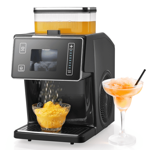 Urday Snowflake Ice Maker Machine, 44lbs/24h High Capacity Snow Cone Maker, Electric Ice Shaver with Stainless Steel Blades, 60s Fast Pre-Cooling, 0.2 Gal Tank for Home, Parties & Small Gatherings