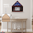 thumbnail image 3 of DECOMIL - Large Military Shadow Box Frame Memorial Burial Funeral Flag Display Case for 5x9 Flag, Solid Wood (Mahogany) (Marine), 3 of 5