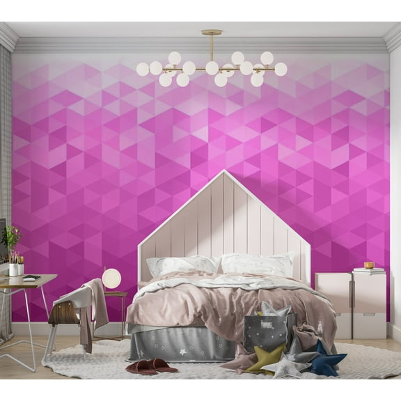 Tiptophomedecor Abstract Wallpaper Wall Mural - Pink Pixel