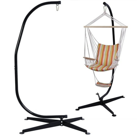 Hatteras Hammocks Steel Swing Stand - Costway C Hammock Frame Stand Solid Steel Construction