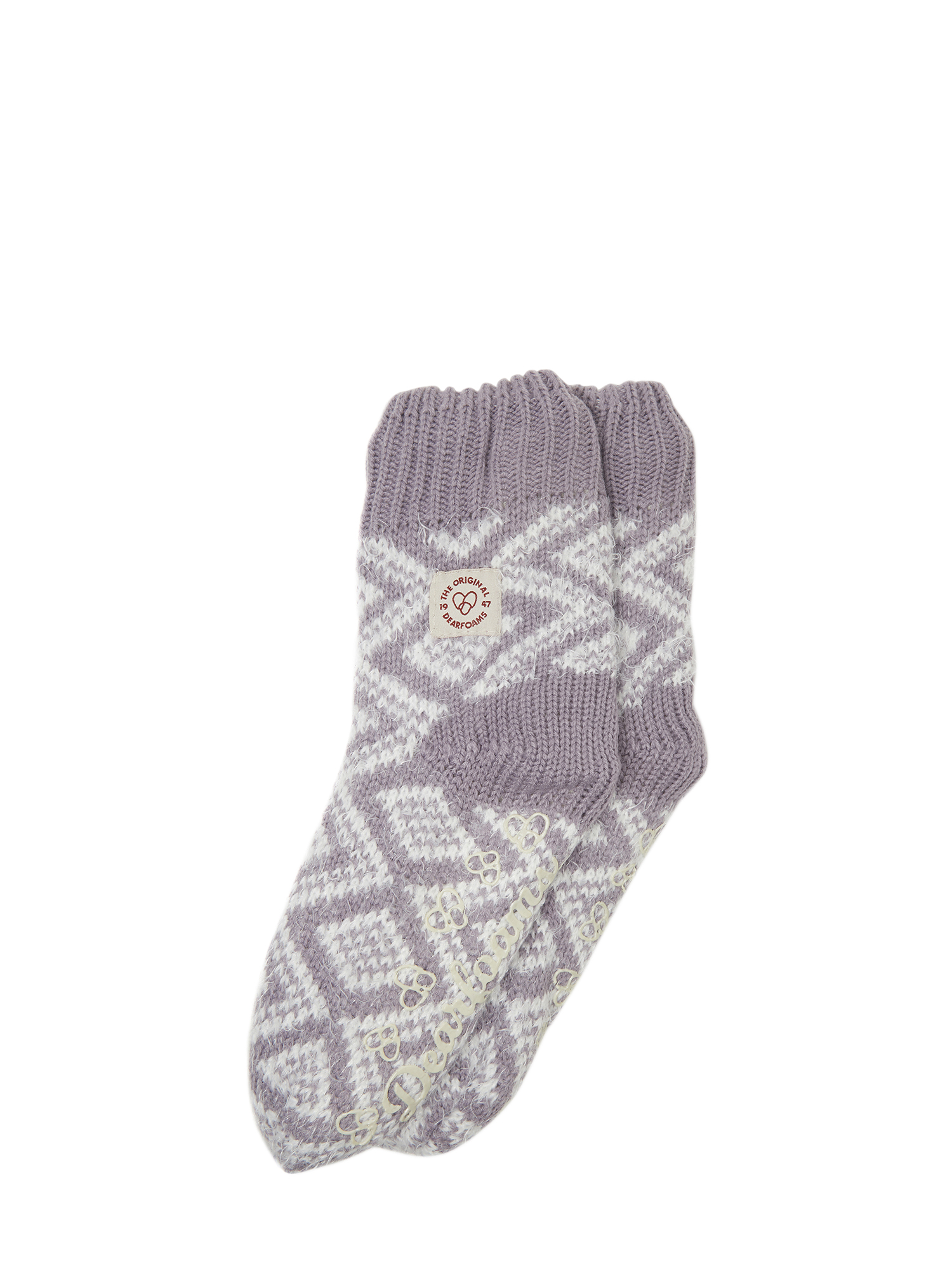 Dearfoams Fairisle Knit Flurry Slipper Socks