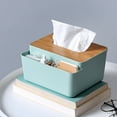 thumbnail image 4 of Leodye 1 PCS Tissue Box Cover, Tissue Box Holder Rectangular Box Covers for Home/office/Car Decoration -7.09x5.71x3.66in, 4 of 6