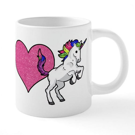 CafePress - I Love Unicorns - 20 Oz White Ceramic Mega Mug