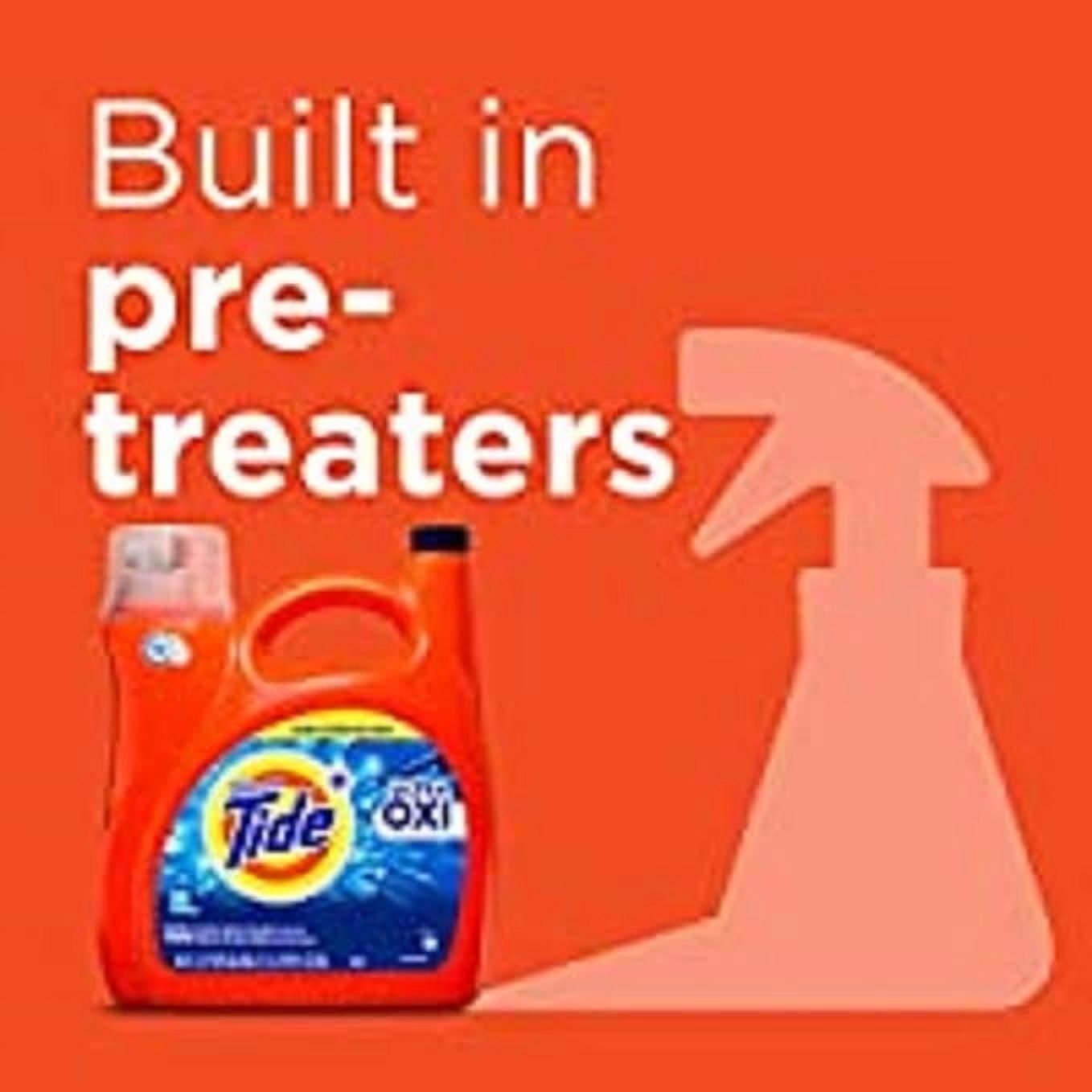Tide Ultra Oxi Liquid Laundry Detergent HE Compatible, 94 Loads, 132 fl oz