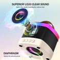thumbnail image 2 of Portable Mini Karaoke Machine with 2 Wireless Microphones and LED Lights, Bluetooth Speaker for Kids and Adults, Fun Singing Toy and Birthday Gift for Boys, Girls, and Family Home, 2 of 8