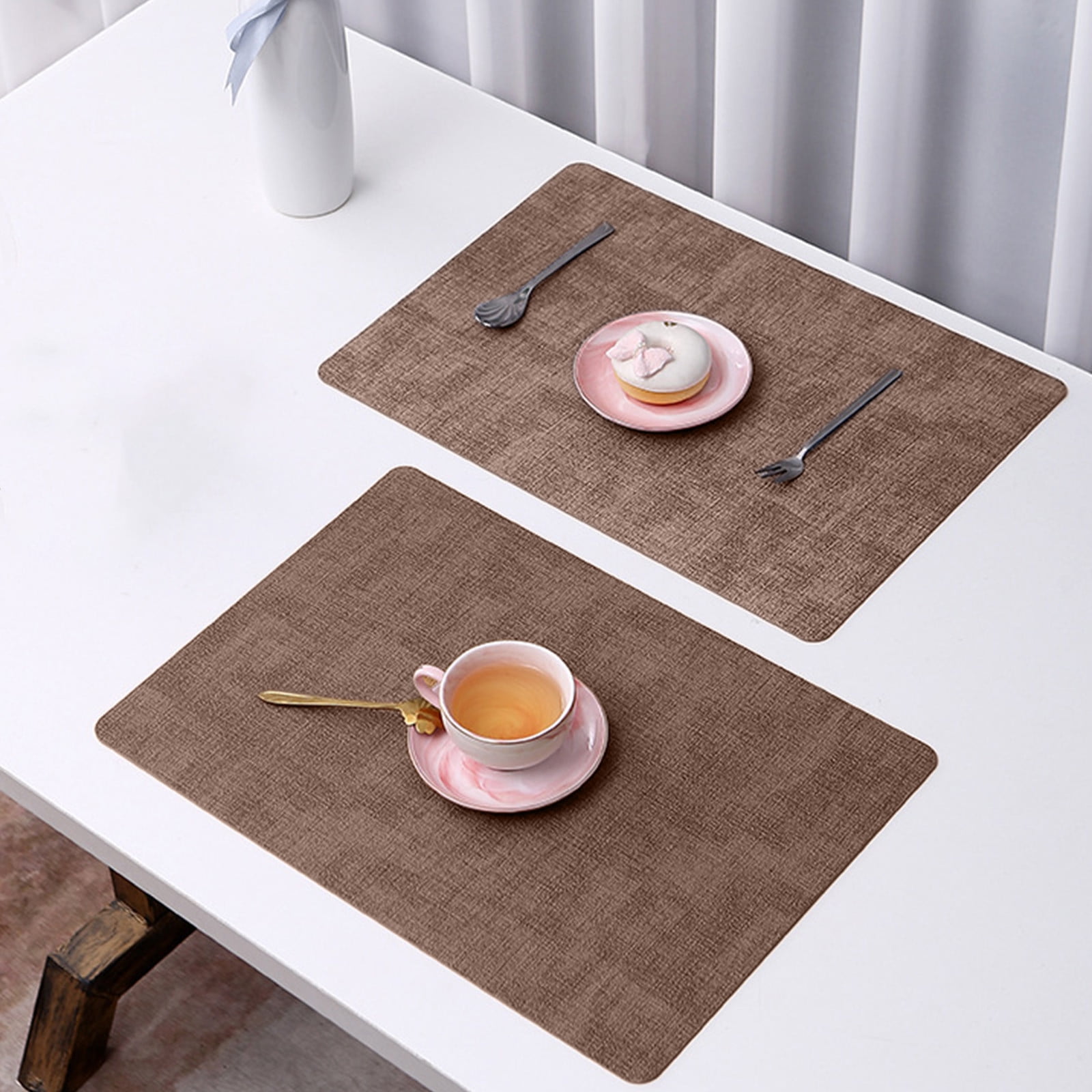 Set de Table Lavable et Dessous de Verre - Antidérapants-Double Face-Dessous de Table avec Salle à Manger en PVC-43x30cm - Lot de 6 - Maison Set de Table Lavable et Dessous de Verre - Antidérapants-Double Face-Dessous de Table avec Salle à Manger en PVC-43x30cm - Lot de 6 - Maison